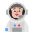 Man Astronaut Flat Medium Light Emoji from Fluent Emoji Flat Set