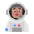 Man Astronaut Flat Medium Emoji from Fluent Emoji Flat Set