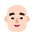 Man Bald Flat Light Emoji from Fluent Emoji Flat Set