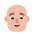 Man Bald Flat Medium Light Emoji from Fluent Emoji Flat Set