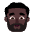 Man Beard Flat Dark Emoji from Fluent Emoji Flat Set