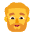 Man Beard Flat Default Emoji from Fluent Emoji Flat Set