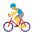 Man Biking Flat Default Emoji from Fluent Emoji Flat Set