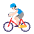 Man Biking Flat Light Emoji from Fluent Emoji Flat Set