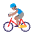 Man Biking Flat Medium Emoji from Fluent Emoji Flat Set