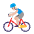 Man Biking Flat Medium Light Emoji from Fluent Emoji Flat Set