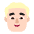 Man Blonde Hair Flat Light Emoji from Fluent Emoji Flat Set