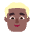 Man Blonde Hair Flat Medium Dark Emoji from Fluent Emoji Flat Set