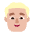 Man Blonde Hair Flat Medium Light Emoji from Fluent Emoji Flat Set