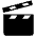 Clapper Board High Contrast Emoji from Fluent Emoji High Contrast Set