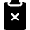 Clipboard2 X Fill Icon from Bootstrap Set