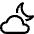 Cloud Moon Icon from Bootstrap Set