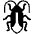 Cockroach High Contrast Emoji from Fluent Emoji High Contrast Set