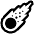 Comet High Contrast Emoji from Fluent Emoji High Contrast Set