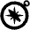 Compass High Contrast Emoji from Fluent Emoji High Contrast Set