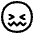 Confounded Face High Contrast Emoji from Fluent Emoji High Contrast Set