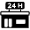 Convenience Store High Contrast Emoji from Fluent Emoji High Contrast Set