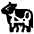 Cow High Contrast Emoji from Fluent Emoji High Contrast Set