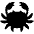 Crab High Contrast Emoji from Fluent Emoji High Contrast Set