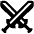 Crossed Swords High Contrast Emoji from Fluent Emoji High Contrast Set