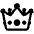 Crown High Contrast Emoji from Fluent Emoji High Contrast Set