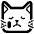 Crying Cat High Contrast Emoji from Fluent Emoji High Contrast Set