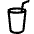 Cup Straw Icon from Bootstrap Set | Free Download as SVG Vector and Transparent PNG | Streamline icons