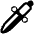 Dagger High Contrast Emoji from Fluent Emoji High Contrast Set