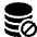 Database Fill Slash Icon from Bootstrap Set