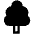 Deciduous Tree High Contrast Emoji from Fluent Emoji High Contrast Set