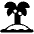 Desert Island High Contrast Emoji from Fluent Emoji High Contrast Set