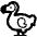 Dodo High Contrast Emoji from Fluent Emoji High Contrast Set