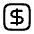 Download free Dollar Square PNG, SVG vector icon from Mynaui Line set.