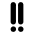 Double Exclamation Mark High Contrast Emoji from Fluent Emoji High Contrast Set