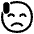 Downcast Face With Sweat High Contrast Emoji from Fluent Emoji High Contrast Set