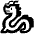 Dragon High Contrast Emoji from Fluent Emoji High Contrast Set