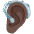 Ear With Hearing Aid Dark Skin Tone Emoji from Noto Emoji Set