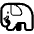 Elephant High Contrast Emoji from Fluent Emoji High Contrast Set