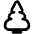 Evergreen Tree High Contrast Emoji from Fluent Emoji High Contrast Set