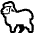 Ewe High Contrast Emoji from Fluent Emoji High Contrast Set