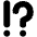 Exclamation Question Mark High Contrast Emoji from Fluent Emoji High Contrast Set