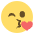 Face Blowing A Kiss Emoji from EmojiTwo Colors Set