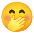 Face With Hand Over Mouth Emoji from Noto Emoji Set