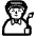 Factory Worker High Contrast Default Emoji from Fluent Emoji High Contrast Set