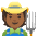 Farmer Medium Dark Skin Tone Emoji from Noto Emoji Set