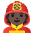 Firefighter Dark Skin Tone Emoji from Noto Emoji Set