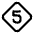 Five Diamond Icon from Mynaui Line Set