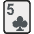Five Of Clubs Emoji from EmojiTwo Colors Set