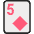 Five Of Diamonds Emoji from EmojiTwo Colors Set