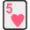 Five Of Hearts Emoji from EmojiTwo Colors Set